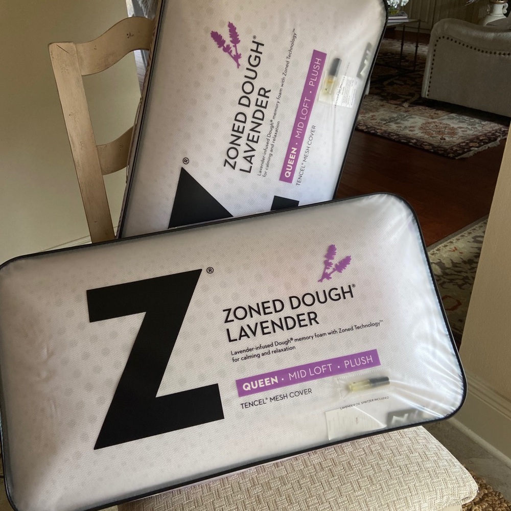 Malouf Z-Zoned Pillows w/white Tencel Mesh Cover